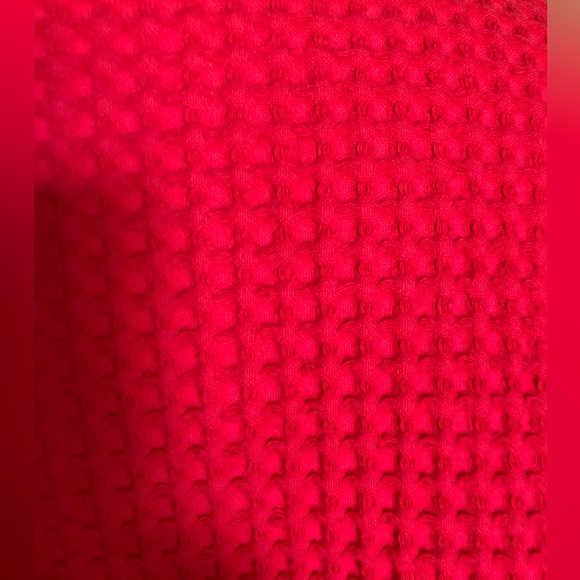 NWOT FOCUS Waffle Swing Cardigan Jacket 100% preshrunk Cotton RED SMALL - Picture 6 of 9